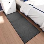 AREDO Washable Non-Slip Runner Rug 2x6 ft Black