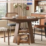 Modern Extendable Round Dining Table for 4-8