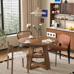 Modern Extendable Round Dining Table for 4-8