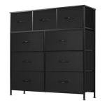DUMOS 9-Drawer Dresser with Fabric Bins