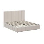 Queen Size Upholstered Bed Frame with Storage