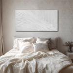 Textured White Wall Art Canvas 20x40 Inches