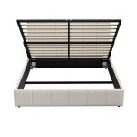 Queen Size Upholstered Bed Frame with Storage