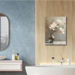 Floral Canvas Wall Art for Bathroom or Bedroom