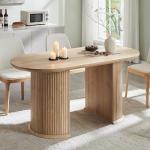 Mid-Century Modern 63" Oval Dining Table