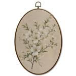 Vintage Floral Oval Wall Art for Home Decor
