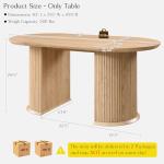 Mid-Century Modern 63" Oval Dining Table