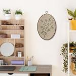 Vintage Floral Oval Wall Art for Home Decor