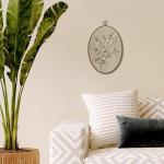 Vintage Floral Oval Wall Art for Home Decor