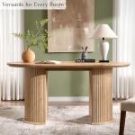 Mid-Century Modern 63" Oval Dining Table