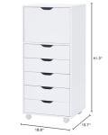 Carly 6-Drawer Rolling Storage Cabinet for Crafts