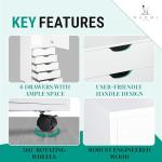 Carly 6-Drawer Rolling Storage Cabinet for Crafts