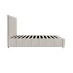 Queen Size Upholstered Bed Frame with Storage