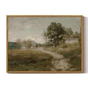 Vintage Countryside Framed Canvas Wall Art 12"x16