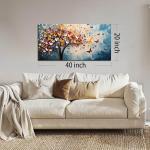 Colorful Butterfly Tree Canvas Art for Home