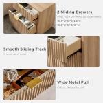 23'' Fluted Nightstand with Charging Station & Storage