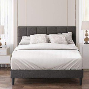 Zinus Lottie Queen Bed Frame - Dark Grey