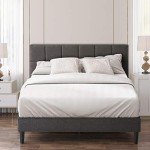 Zinus Lottie Queen Bed Frame - Dark Grey
