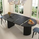 Expandable Round Dining Table for 4-8 People