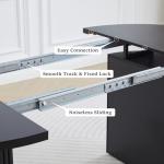 Expandable Round Dining Table for 4-8 People