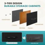 OLIXIS 9 Drawer Fabric Storage Dresser - Carbon Black