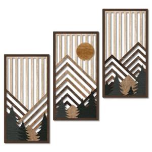 Boho Mountain Wall Art Set of 3
