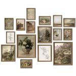 Vintage Farmhouse Wall Art Set - 16 Pieces