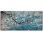 Extra Large Hand-Painted Floral Wall Art Set