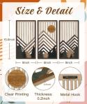 Boho Mountain Wall Art Set of 3