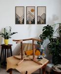 Boho Mountain Wall Art Set of 3