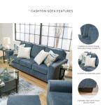 Cashton Casual Living Room Sofa in Blue