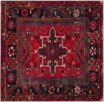 Vintage Hamadan Red Square Area Rug - 6'7