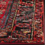 Vintage Hamadan Red Square Area Rug - 6'7