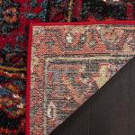 Vintage Hamadan Red Square Area Rug - 6'7
