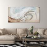 Modern Abstract Beige Canvas Wall Art 24"x48