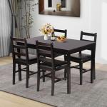 Pazidom 5-Piece Wooden Kitchen Dining Table Set