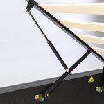 Zinus Dark Grey Queen Upholstered Bed Frame