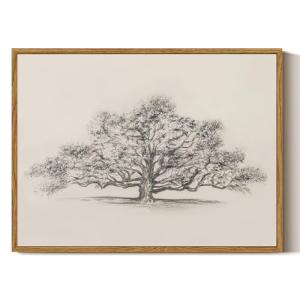 Vintage Tree of Life Framed Canvas Wall Art