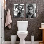 Vintage Comedy Movie Bathroom Wall Art Set