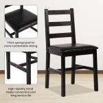 Pazidom 5-Piece Wooden Kitchen Dining Table Set