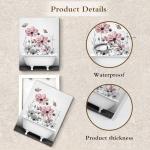 Pink Floral Wall Art with Butterfly in Tub