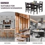 Pazidom 5-Piece Wooden Kitchen Dining Table Set