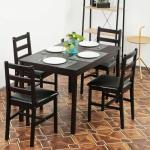 Pazidom 5-Piece Wooden Kitchen Dining Table Set