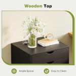 Black Wooden 7 Drawer Mobile Storage Dresser
