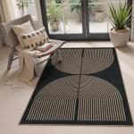Lahome Modern Rainbow Jute Outdoor Patio Rug 3x5