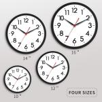 Modern Silent Wall Clock 10 Inch Battery Operated