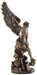 Saint Michael Defeating Lucifer Bronze Statue - 14.5 Inch
