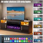 VITESSE Electric Fireplace TV Stand for 80" TVs
