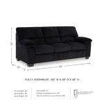 SimpleJoy Black Modern Sofa for Living Room