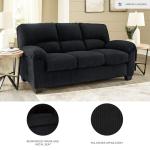 SimpleJoy Black Modern Sofa for Living Room